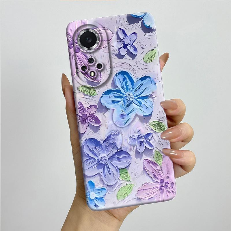 For Huawei Nova 9 / Honor 50 Phone Case NAM-LX9 NTH-NX9 Soft Silicone Sweet Painted Protective Back Cover Cute Printed Casing
