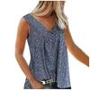 Womens Sleeveless V Neck Casual Blouse Floral Print Lightweight Summer Top with Relaxed Fit and Soft Fabric for Everyday Wear