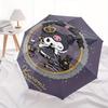 Kuromi, Anniversary Automatic Open/Close Umbrella-Cute Umbrella with Cute Design, Portable 3-Fold Compact Umbrella for Men & Women, Hallowee