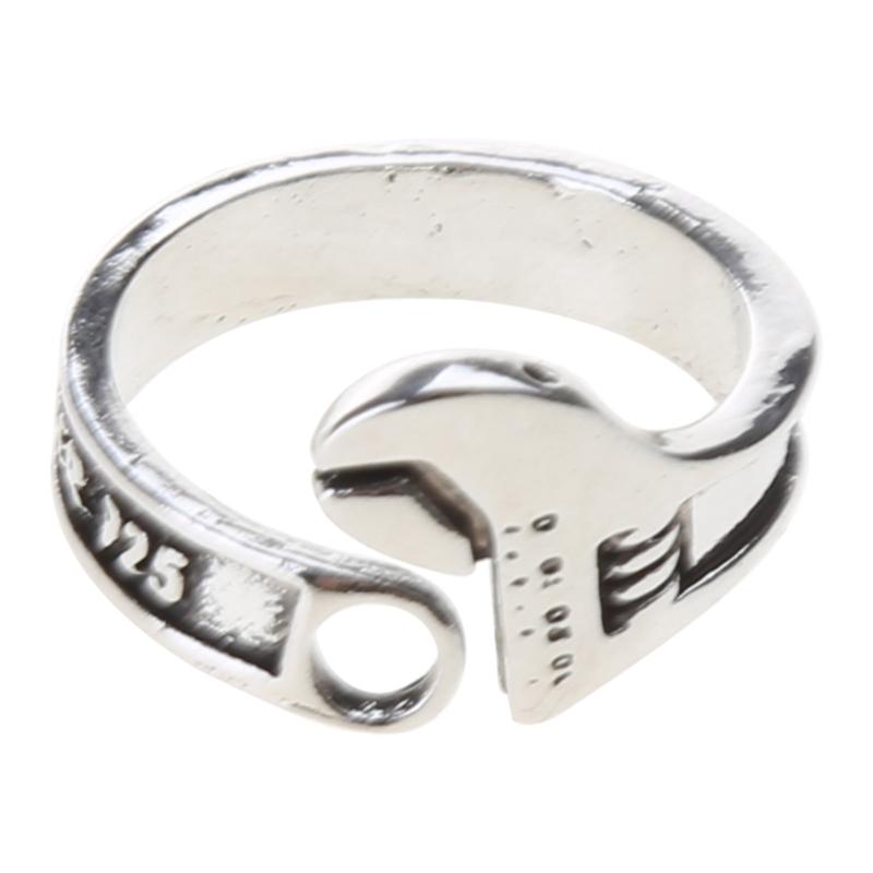 Vintage Adjustable Rings Retro Wrench Rings Open Rings Wrench Finger Rings Wrench Adjustable Ring Alloy Material for Men