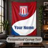 Arazzo da Parete Personalizzato, Testo Personalizzato Stoke City FC, Tessuto Morbido Arte da Parete Per Decorazione Interna