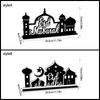 Ramadan Bordsdekoration Trä Akryl Måne Stjärna Slott Eid Mubarak DIY Hem Kareem Ramadan Dekoration Islamisk Muslimsk Fest Gåva