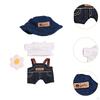 Stuffed Doll T Shirt and Pants Short Sleeve Suit for 5.91'' Imagination Khaki Hat