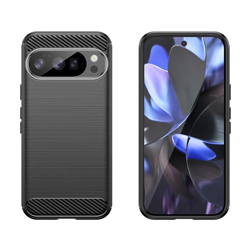 Carbon Fiber Texture TPU Case For Googel Pixel 10 Pro XL Shockproof Protective Cover Funda Coque