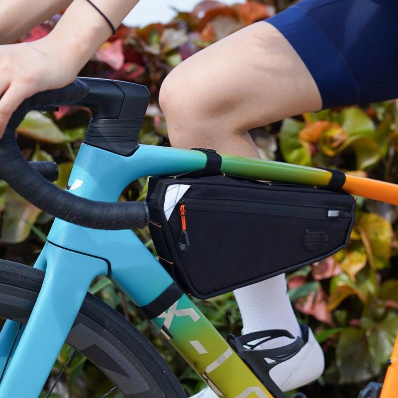 Large Capacity Bike Frame Storage Bag Regulable Front Tube Bicycles Organizers for Commuting Accessories