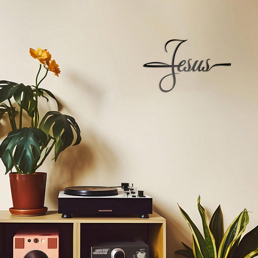Christian Metal Wall Art Cross Jesus Faith Home Decor Wall Hanging Gift