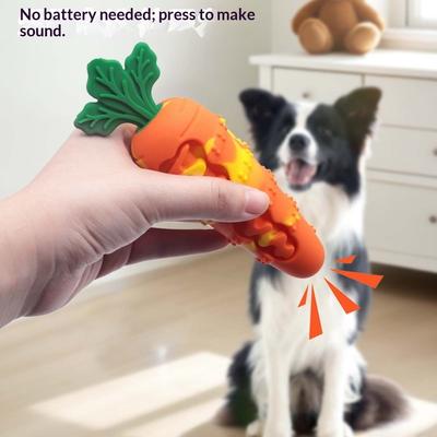 Silicone Carrot Pet Sound Toy Molars Teeth and Is Resistant To Biting Dog Toys