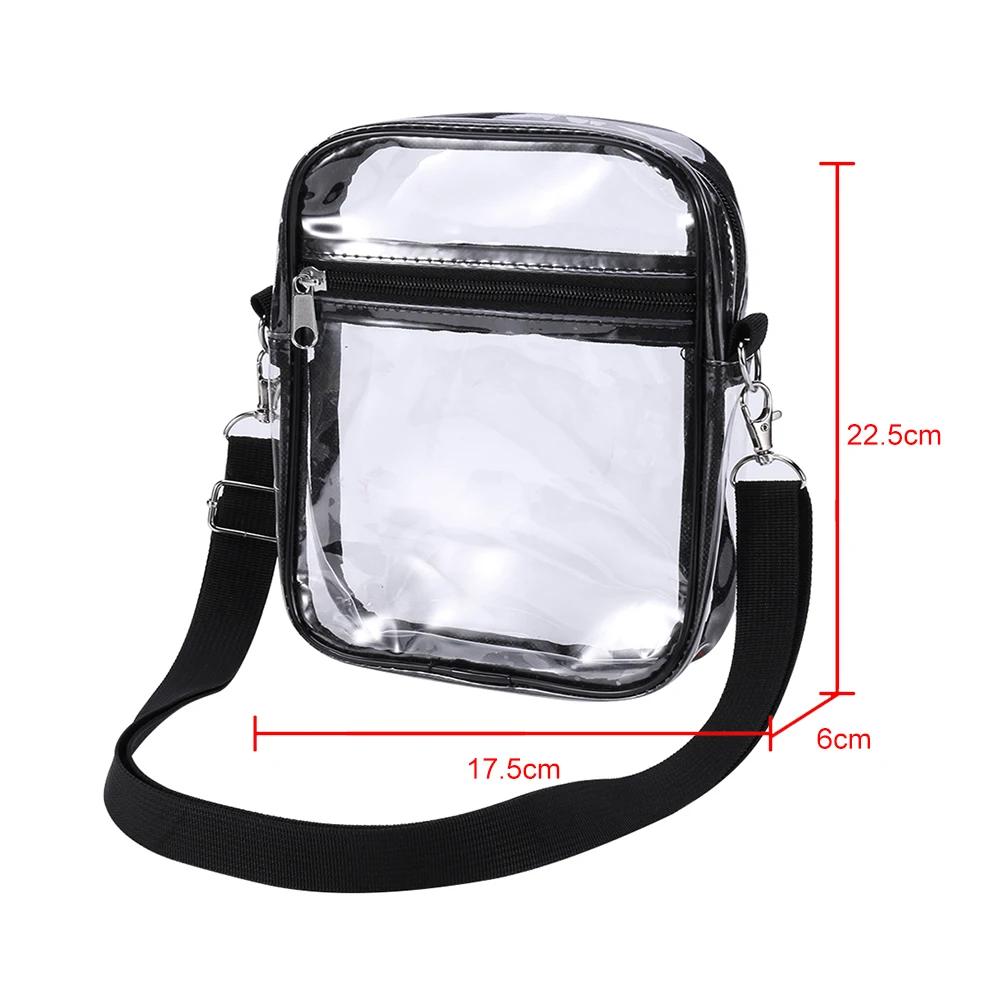 Transparent PVC Shoulder Bag Large Capacity Women Summer Crossbody Bags High Quality Clear Outdoor Messenger Bag Waterproof Tote