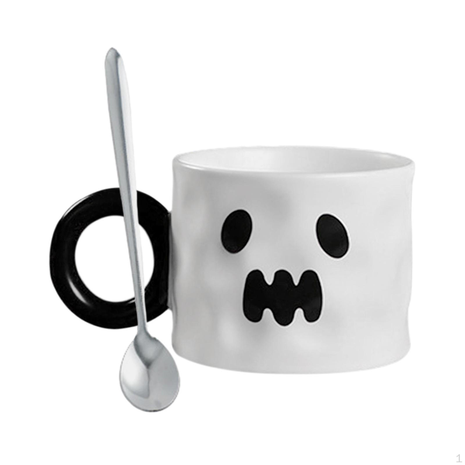 

Ceramic Coffee Mug, Halloween Pumpkin Holiday Shaped Mug for Women білий