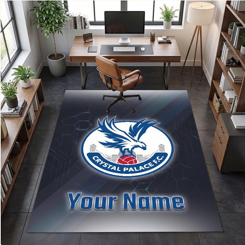 Crystal Velvet Rug Crystal Palace Print Custom Name Text Floor Mat Home Decor