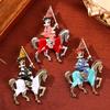 Personalized  Knight Horse Brooches For Women Clothing Coat Accessries Gifts