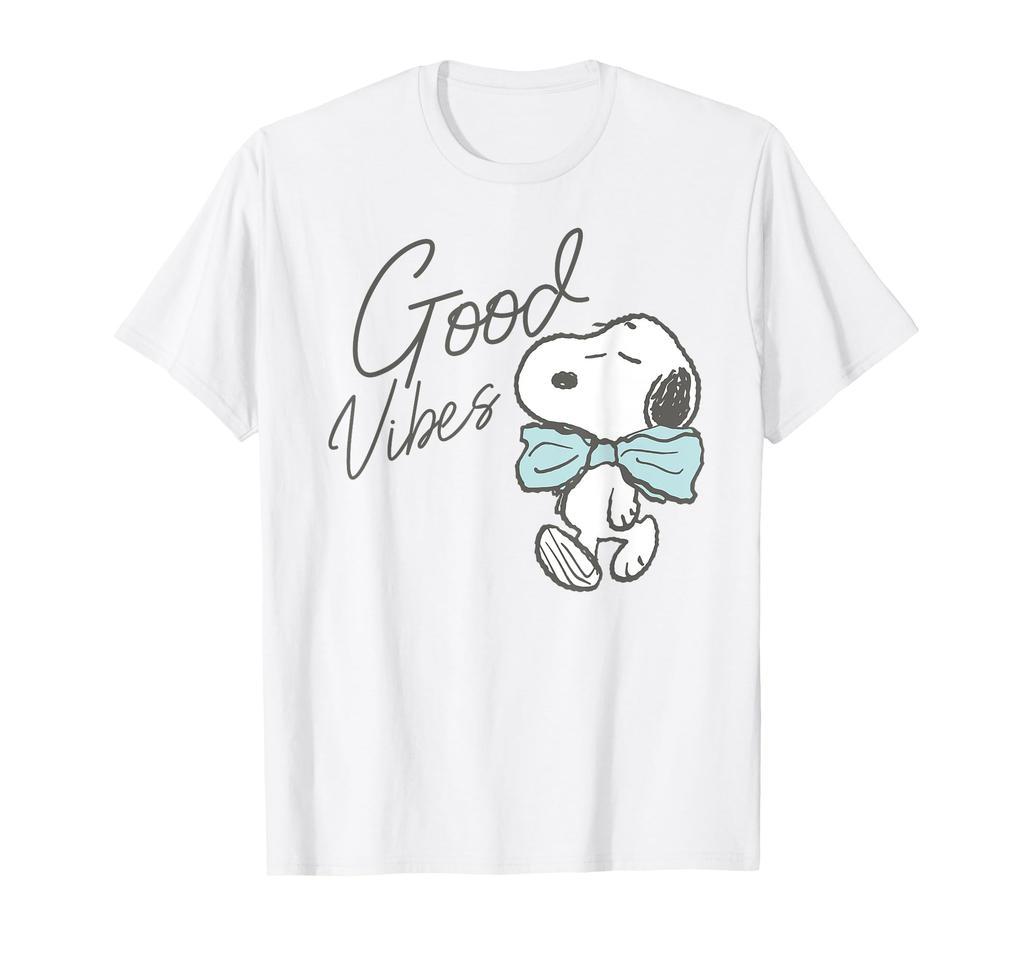 Peanuts Snoopy Good Vibes Bow Tie T-Shirt