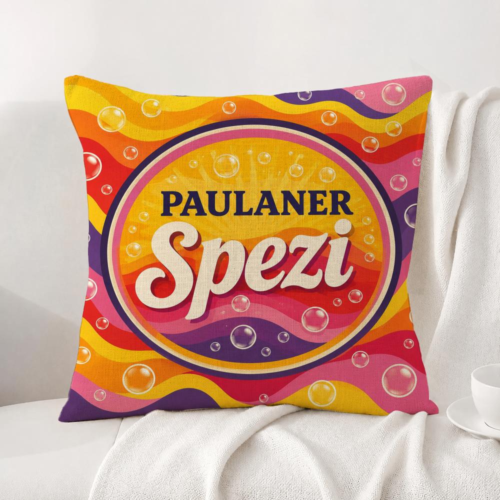 Marke Paulaner Spezi Kissenbezug Naturleinen Kissenbezug-Set AllinOne Dekor Kissenbezug für Sofa Schlafzimmer Stuhl