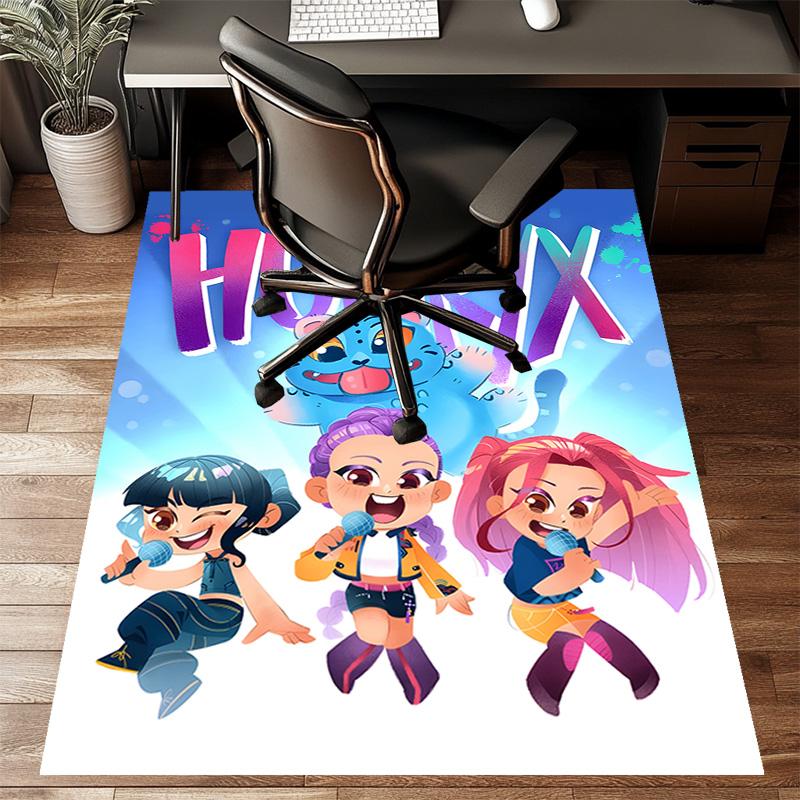 1pc KPop Demon Hunters4 Design Printed Area Rug Carpet for Bedroom Living Room Home Decor Rugs Mat Non Slip Mat Rug for Bedside
