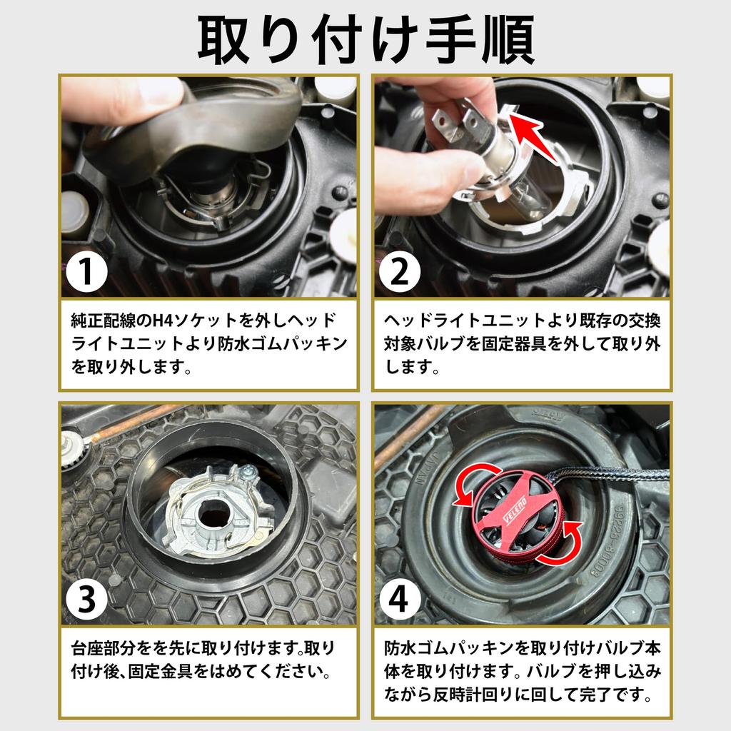 VELENO H4 LED Headlight, Explosive Light, Car Actual Measured Value, 7600 Lm, Hi Lo