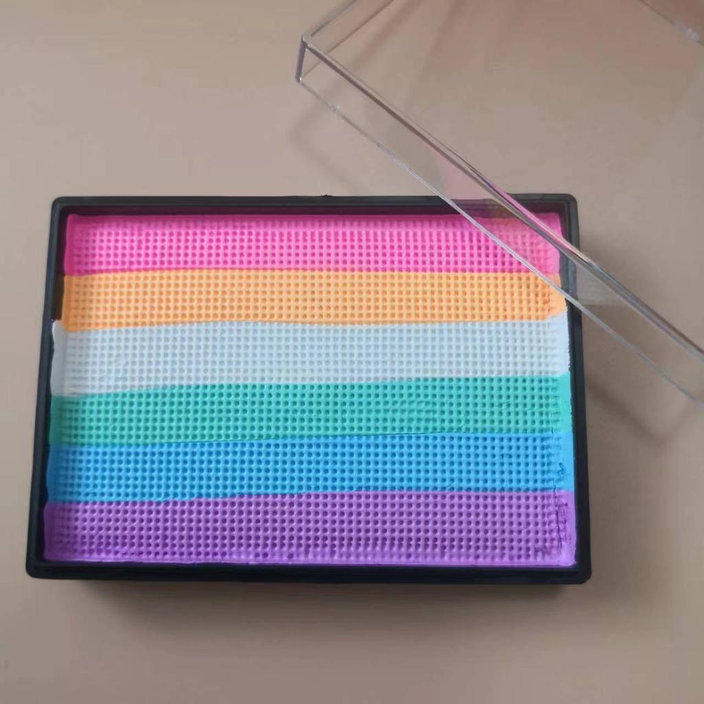 Vopsea profesională activată cu apă pentru față și corp curcubeu tort despărțit pictură facială vopsea corporală neon UV vopsea corporală luminoasă lumina neagră