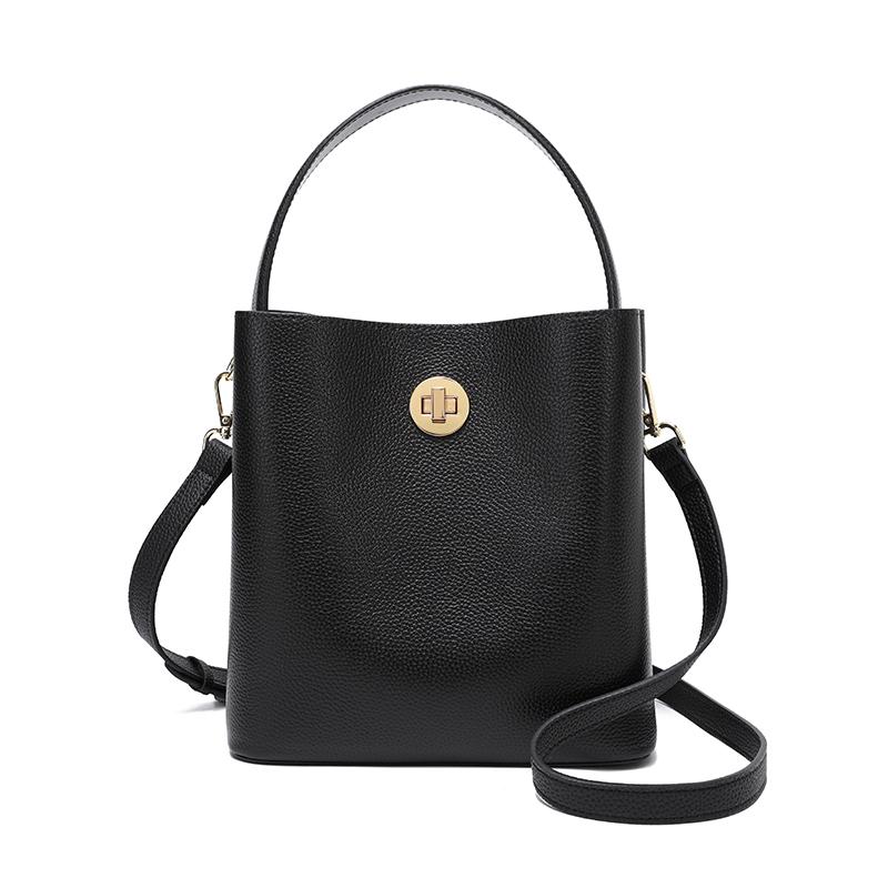 Damen Handtasche aus Vollnarbenleder Damen Große Kapazität Eimer Tasche Rindsleder Echtes Leder Weiche Tragetasche Umhängetasche