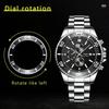 Luxury Men's Business Watches Men Silver Quartz Watch Male Luminous Clock