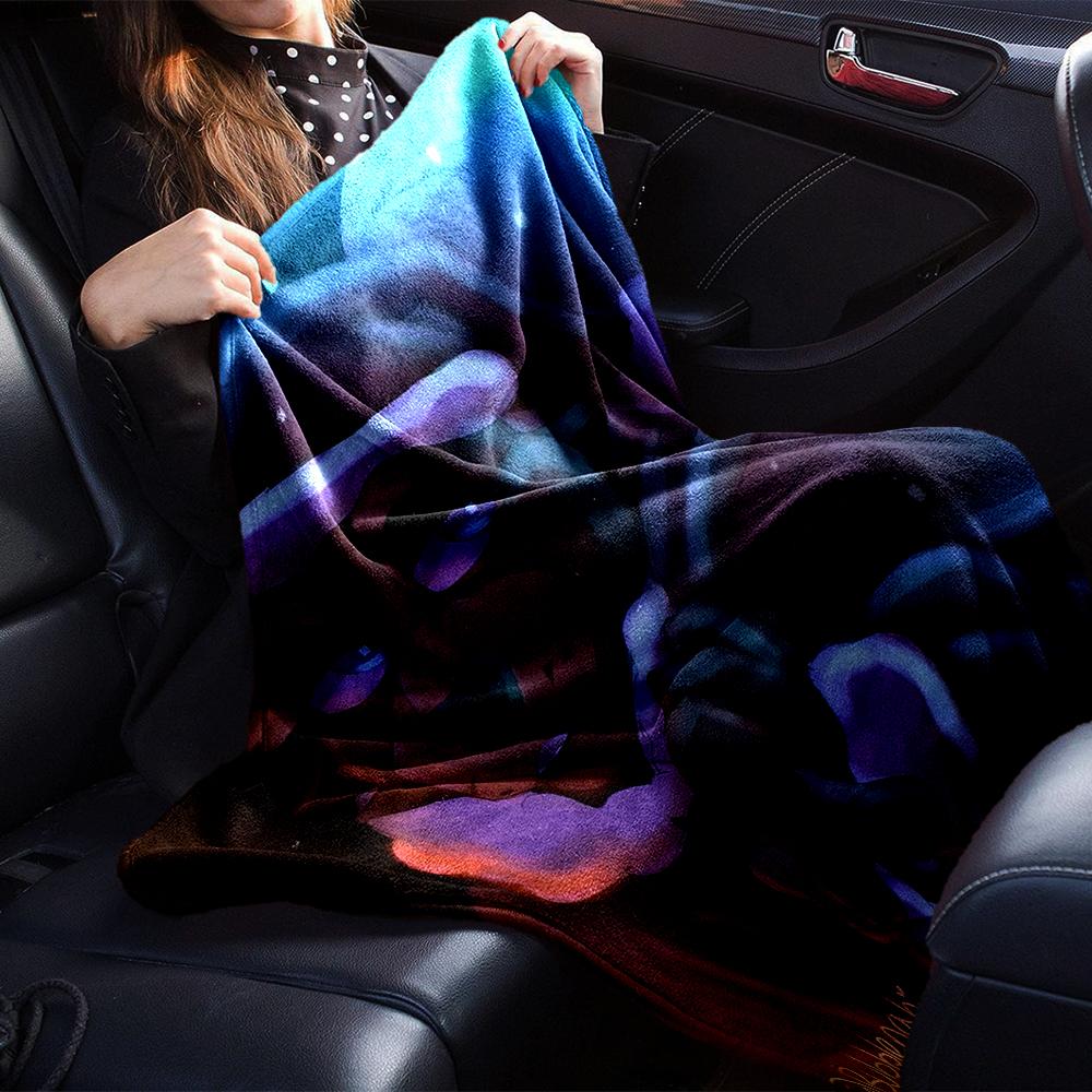 Christmas Dog Portrait Blanket Soft Throw Blanket For Home Bedroom Bed Sofa Travel Office Solid Christmas Blanket