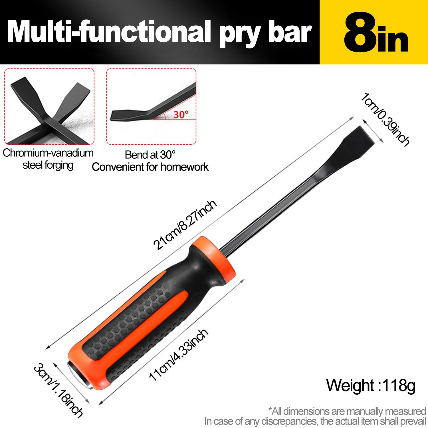 Multi-Function Long Pry Bar 8 12 inch Tire Heavy Duty Crowbar Strike Cap Nail Puller Car Repair CV-R Removal Hand Tools