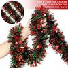 1/3/5Pcs 2M Christmas Strip Ribbon Red Green Tinsel Garland Xmas Tree Hanging Ornaments Home Decoration New Year Party Supplies