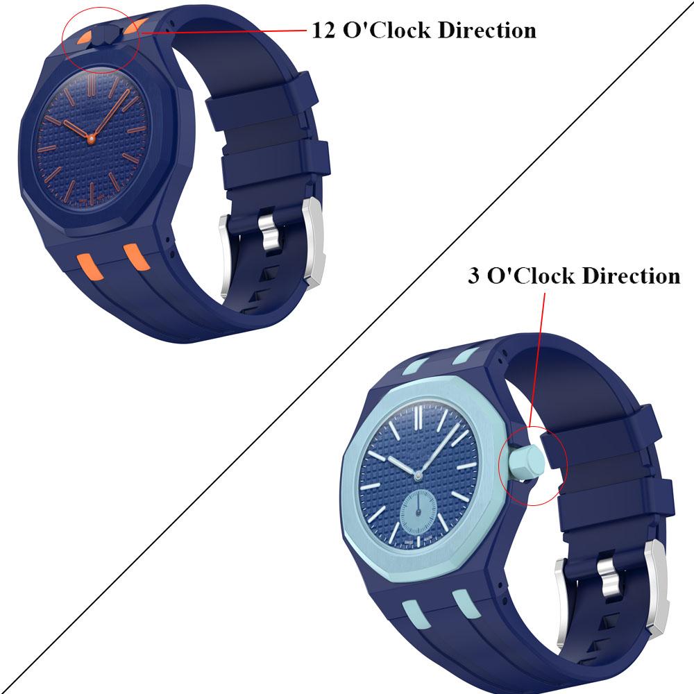 Рамка корпусу ПК+Силіконовий ремінець Для Swatch x AP Royal Pop Кишеньковий Модифікаційний комплект Змінник на 2 в 1 Інтегрований Браслет Наручний годинник