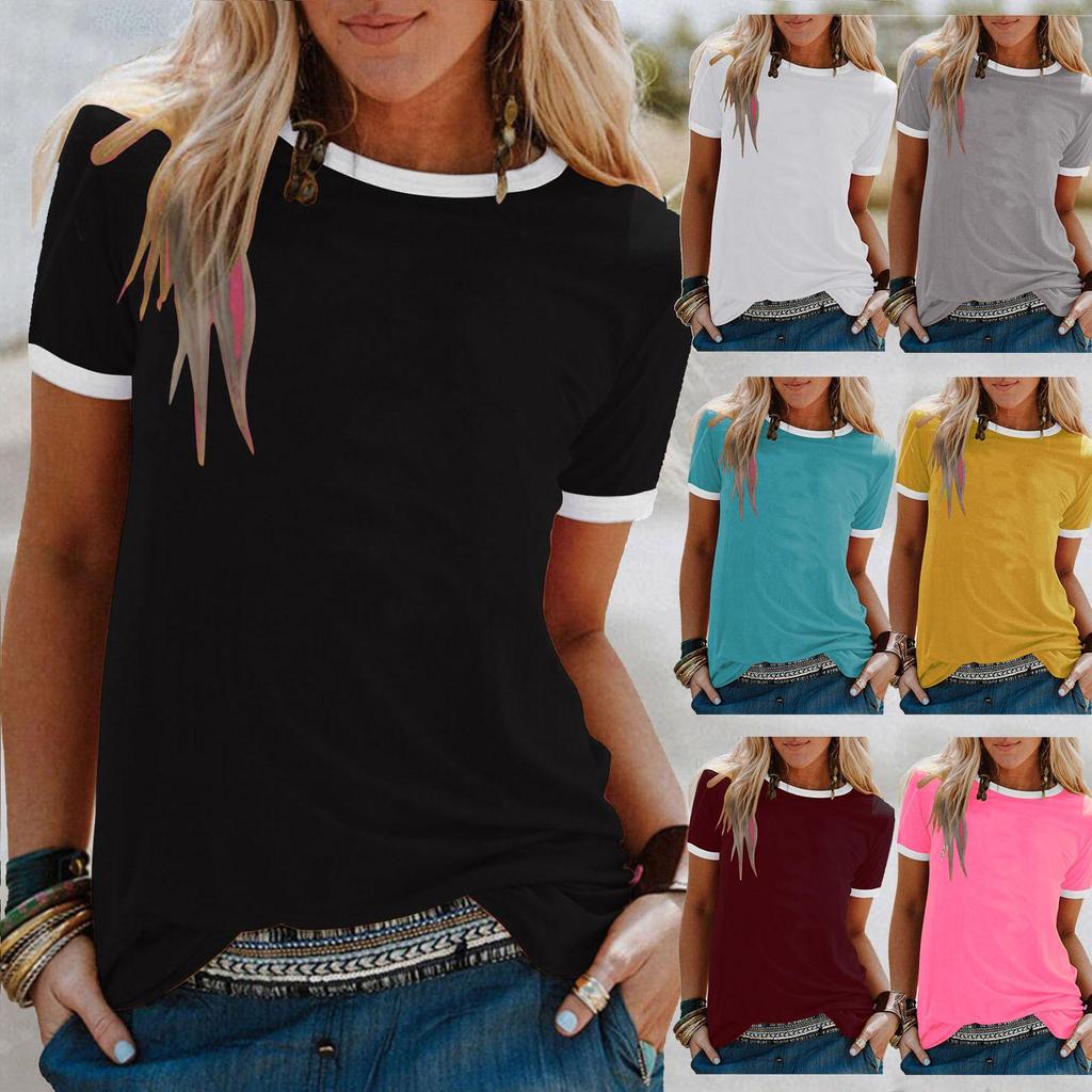 Women's T-shirt Fun Stripe Printed Top Fashionable and Minimalist Pattern Summer Leisure Women's Clothing Street Clothing