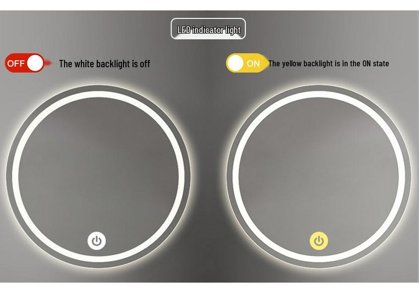 Dubbelnyckel Beröringssensor Badrumsspegel LED Avimningsbrytare 110-220V