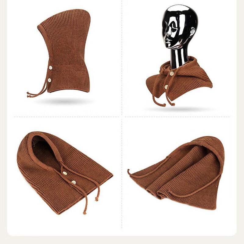 Zhen Yueqi Women's Knitted Balaclava Hat Scarf Shawl