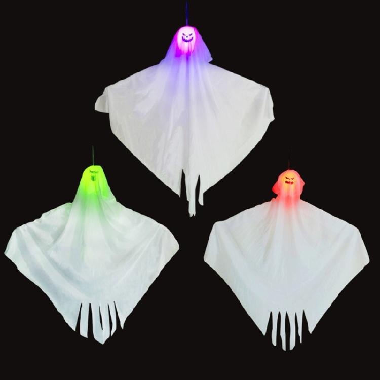 Ghostly Halloween Hanging Decor Light Up Ghost for Haunted House Decoration