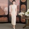 White sleeveless national style new Chinese Suzhou long cheongsam improved young 1011 new women's high sense summer