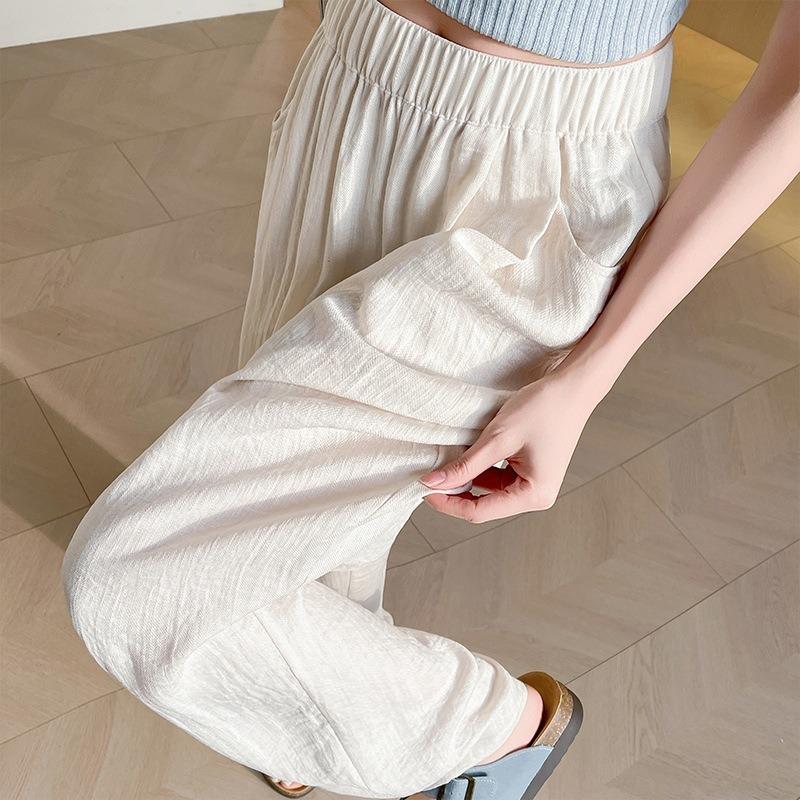 Lazy wind Yamamoto wide-leg pants women's summer thin new high-waisted thin loose drape straight casual pants