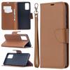 Applicable To iPhone16E Mobile Phone Leather Case 15Pro Solid Color Lychee Pattern Hand Rope Card Insert Wallet Protective Case 14plus