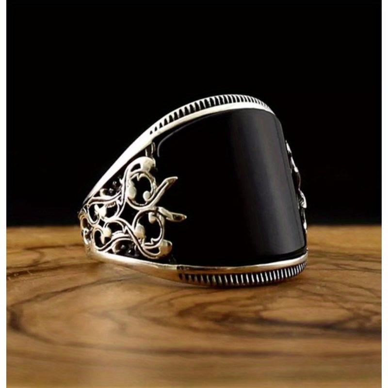 

Accessories1pc Fashion Black Ring, Simple, Stylish, Multifunctional Jewelry 14 серебряный