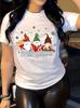 Merry Christmas Gnomes T Shirt Women Winter Carnival Graphic Tees Snow Festival Xmas Market Trip Festive Photo Op Attire