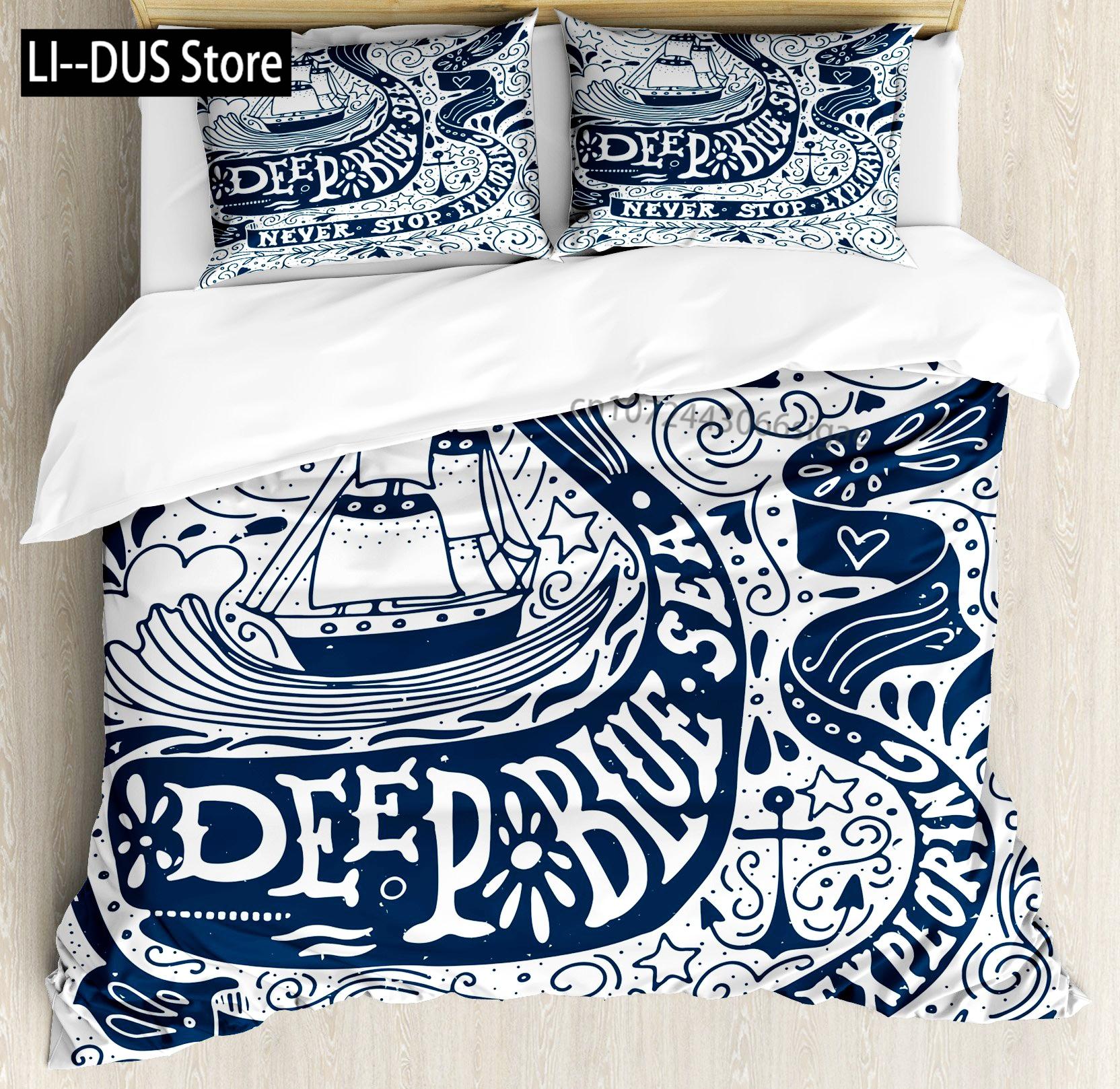 

Abstract Whale Bedding Set Full Size with Pillowcase, Marine Animal Bedding Set 3pcs for Kids Boy Girls Room Decor, Soft Bedding 135x200cm