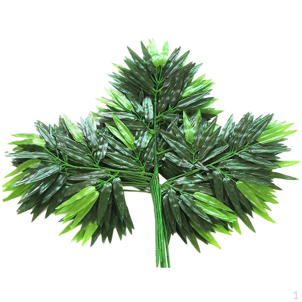 

12 Artificial Bamboo Leaves Decorative Foliage home and garden Decor A