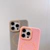 Luxury Contrasting Color Mesh Heat Dissipation Magnetic Protective Case for iPhone 16 Pro Max 15 14 13 12 Pro, Fully Shock-absorbing Protective Cover