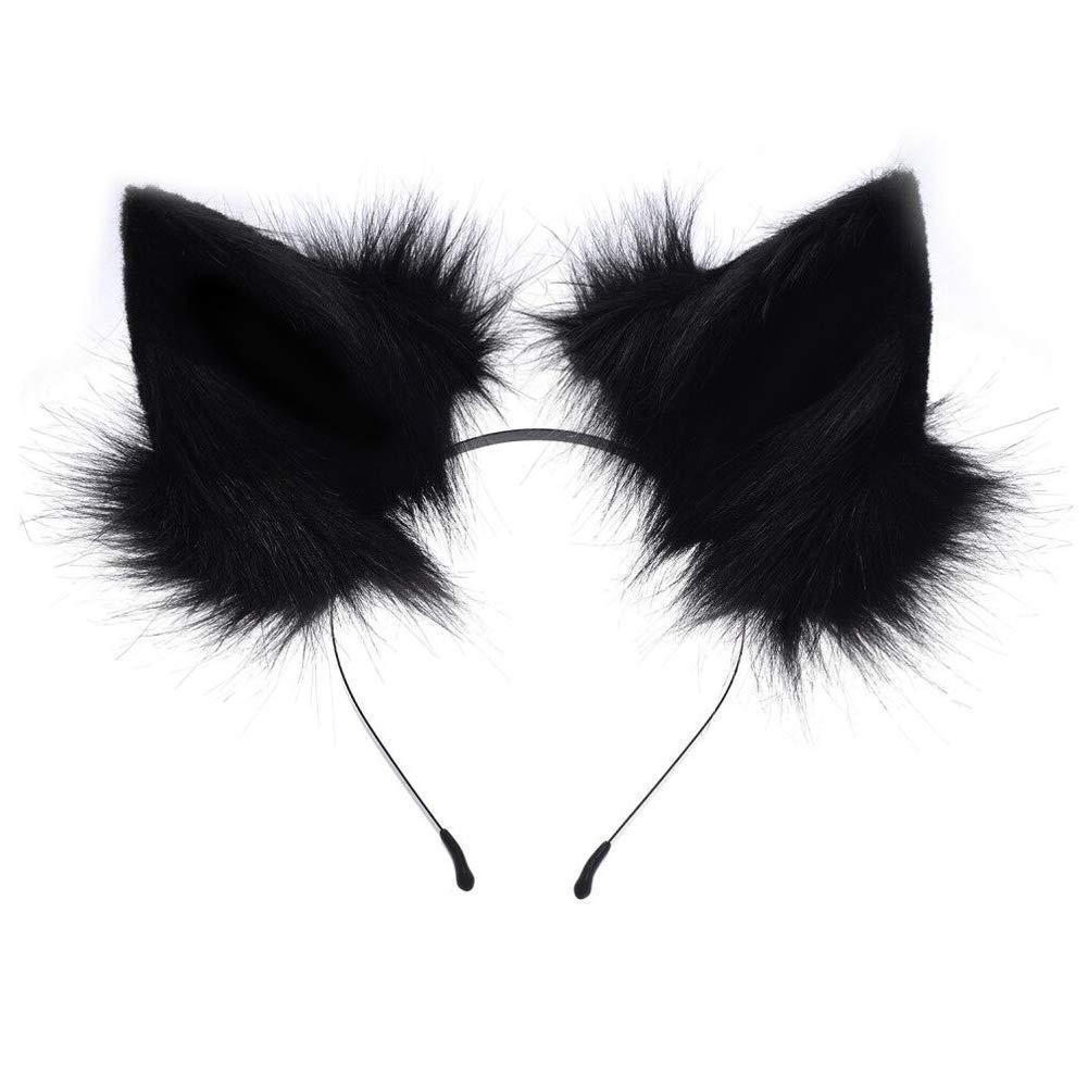 Faux Fur Wolf Ear Headband for Cosplay and Role-Playing