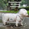 Transparent PVC Dog Raincoat, Button-up Design for Small To Medium Breeds. Perfect for Teddy, Bichon Frise and Rainy Outdoor Walks.