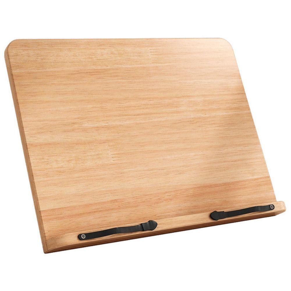 Multi-Position Support Wooden Reading Stand Foldable Cookbook Bracket Book Holder Tray  Note-taking