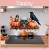 Pvc Halloween Pumpkin Skull Black Bird Maple Leaf Wall Sticker Living Room Decor