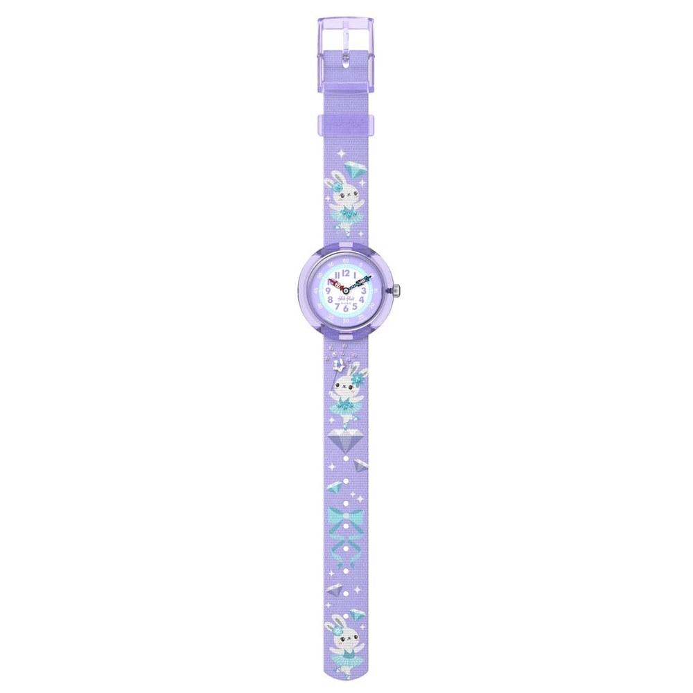 Flick Flak Kids Shining Tutu Wristwatch FBNP248 Girls Purple