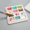 12 Grids Ceramic Paint Palette Watercolour Painting Palette Ceramic Mixing Tray for Painters Acrylic and Oil Painting