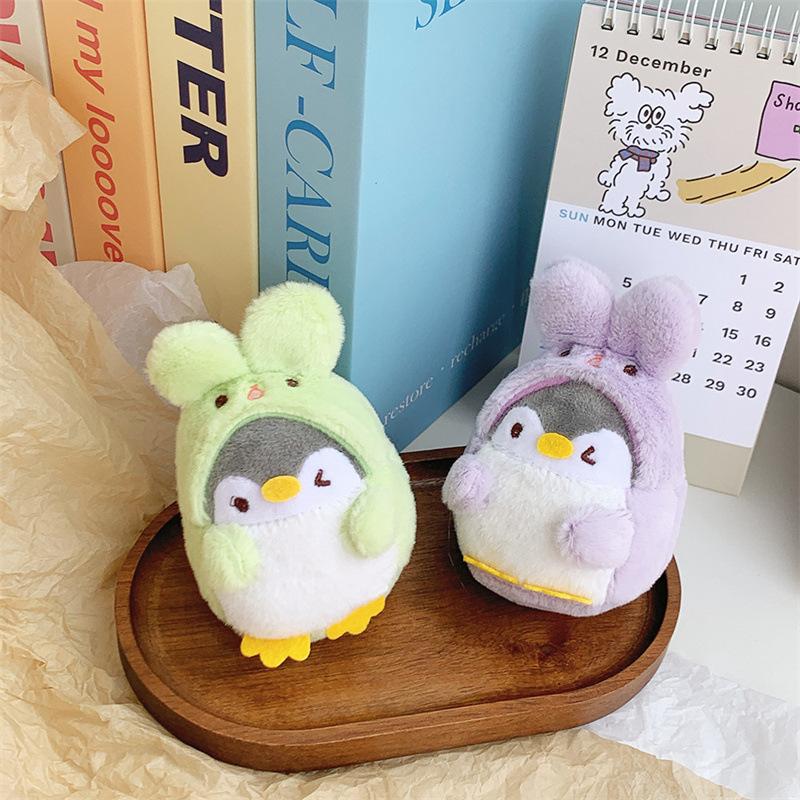 Uroczy Królik Pingwin Lalka Automat do Chwytania Lalka Torba Wisiorek Brelok Pluszowa Lalka Pingwin Mały Prezent