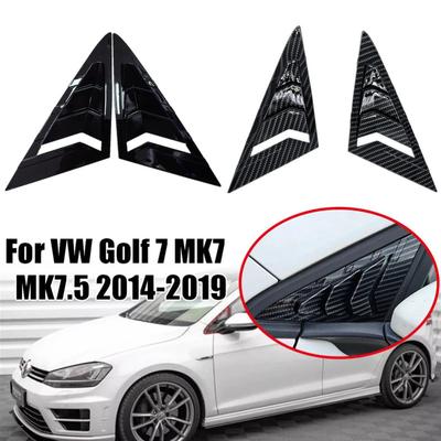 For VW Golf 7 MK7 MK7.5 2013~ Front Window Louver Shutter Cover Side Vent Trim Windshield Decoration Cover Car Accessories