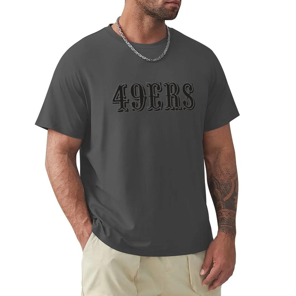 New Fashion Heavyweight Vintage Summer Round 49 Ers - 49ers Logo Cute Tops Customized T Shirts Shirts Graphic Tees Men Clothes