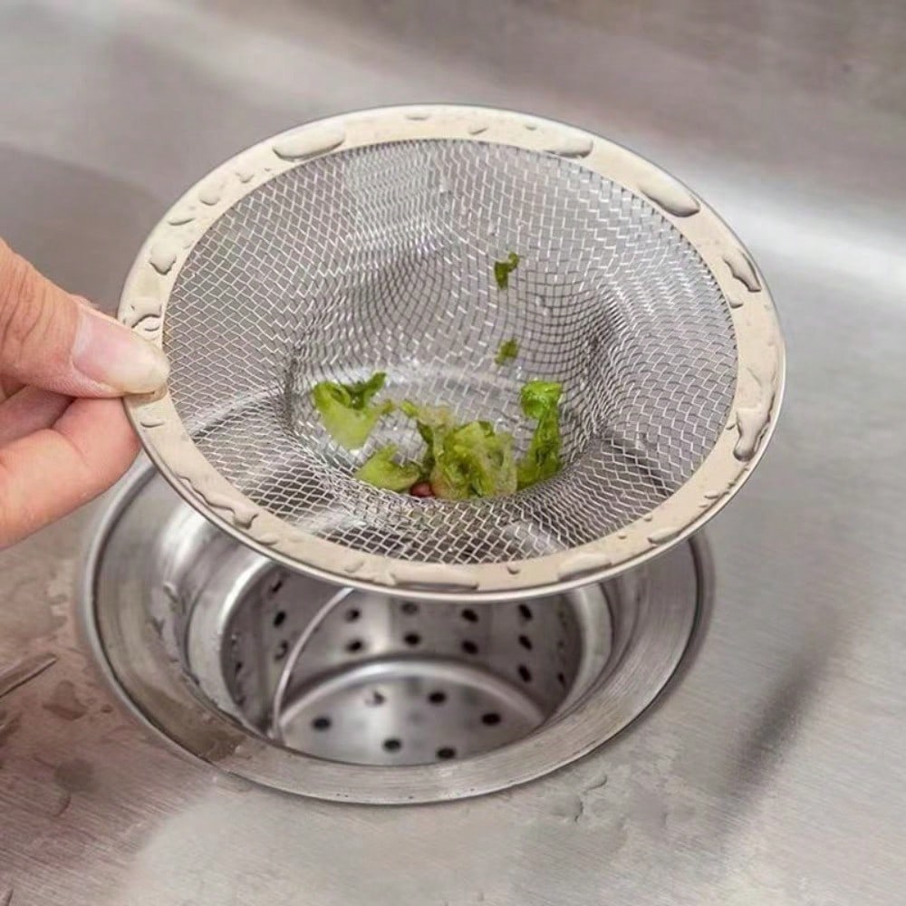 1 pcs Bathroom and Kitchen Sink Filters, Stainless Steel Mesh Sink Drain Filters, Hair Catchers for Bathroom Sinks, Sink Drain Filters