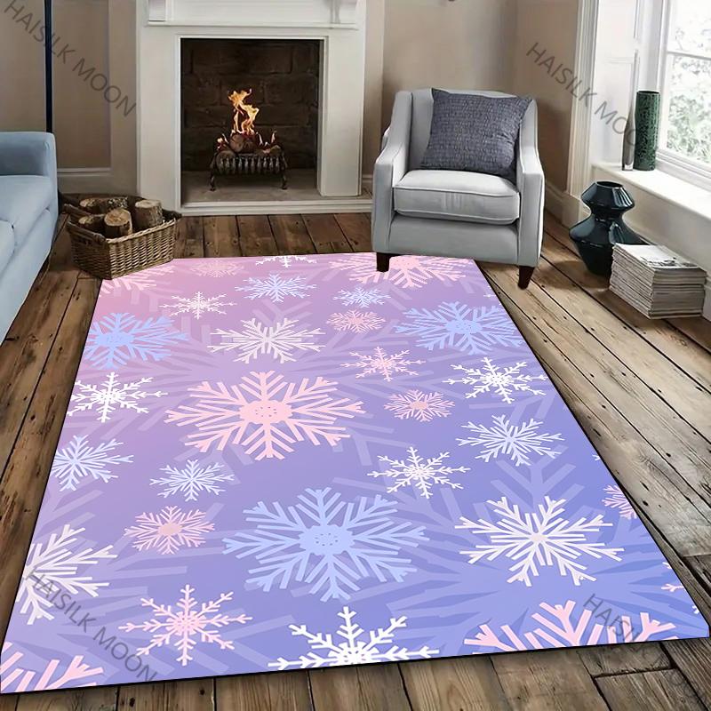 

Snowflake Printed Baby Creeping Mat Rugs for Kid Play Mats Children Room Decor Area Floor Mat Anti-skid Carpet for Bedroom Gift 60x90(23x35in)