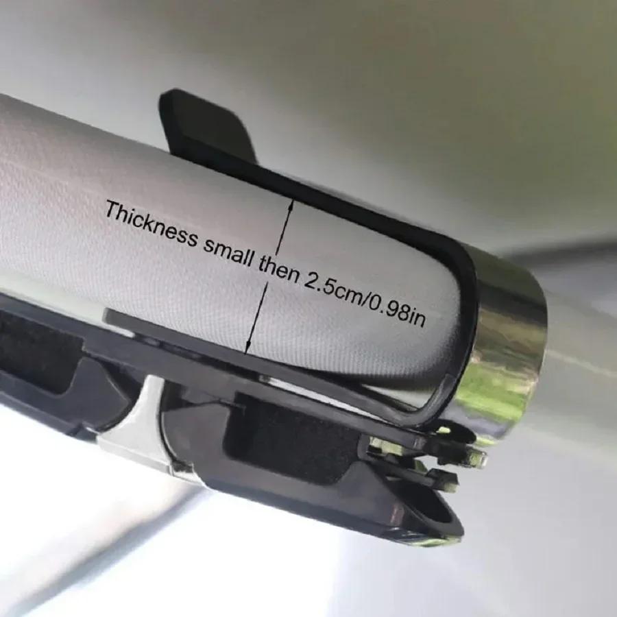 Car Carbon Fiber Look Glasses Clip Sun Visor Sunglasses Holder 180 Degree Adjustable Universal Auto Card Ticket Fastener